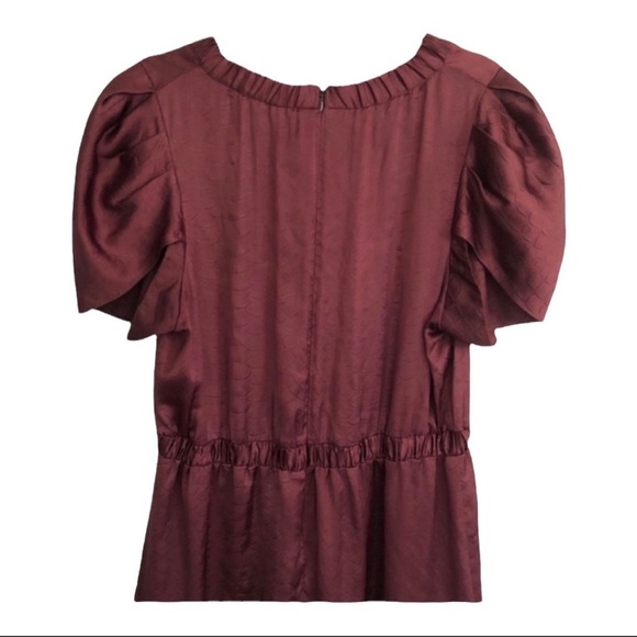 sea new york maroon simone snake satin midi dress - Picture 10 of 13